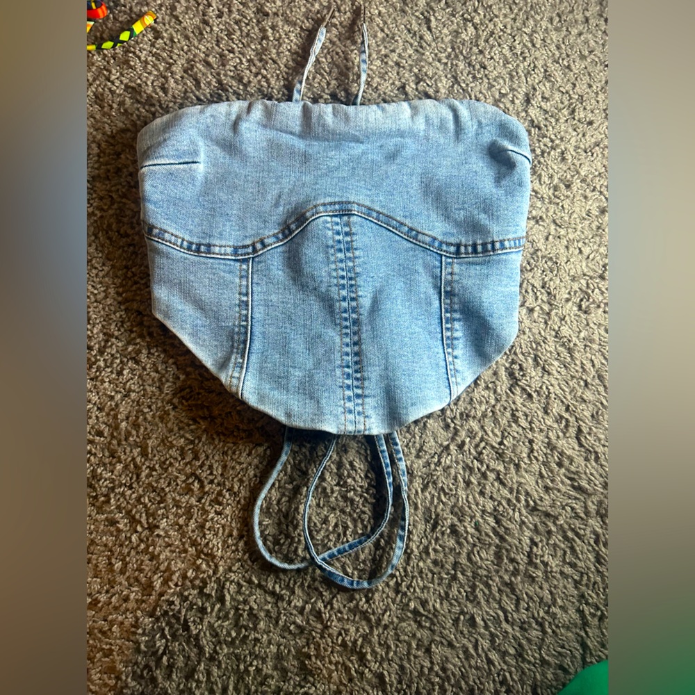 jean crop top!